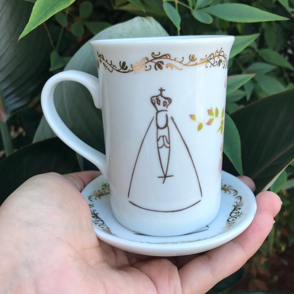 Caneca Nossa Senhora com Pratinho 2